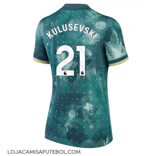 Camisa de Futebol Tottenham Hotspur Dejan Kulusevski #21 Equipamento Alternativo Mulheres 2024-25 Manga Curta